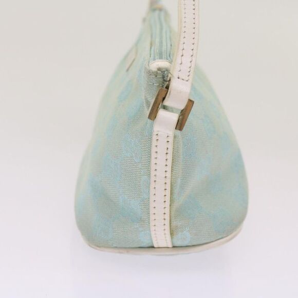 Gucci Gg Canvas Blue Canvas Handbag (Pre-Owned) - Picture 9 of 16